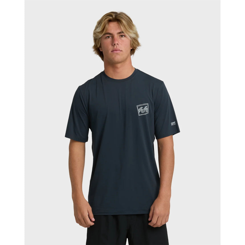 Billabong Billabong Men's Crayon Wave Loose Fit Short Sleeve Surf Tee - Navy Navy L Mens Button Up Short Sleeve Shirts