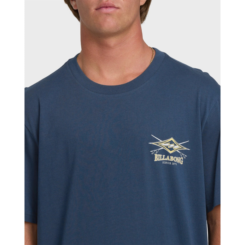 Billabong Billabong Men's Crossboards Premium Short Sleeve Knit T-Shirt - Dark Denim Dark Denim S Mens T-Shirts