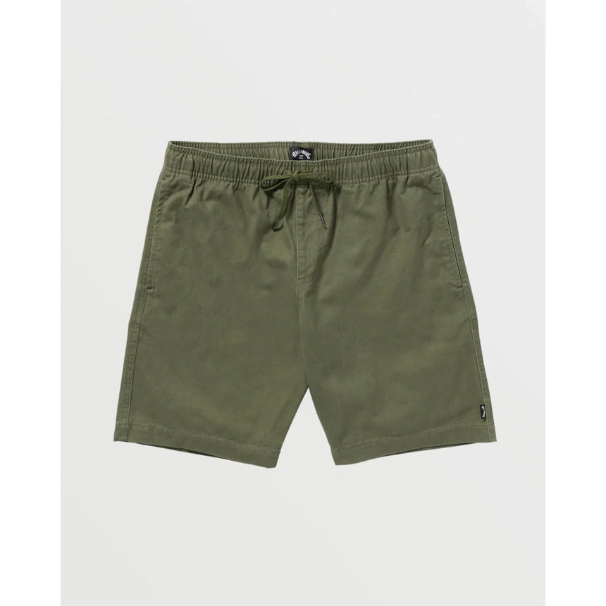 Billabong Billabong Men's Larry Laybacks 19" Twill Shorts - Olive Olive S Mens Elastic Swim Trunks