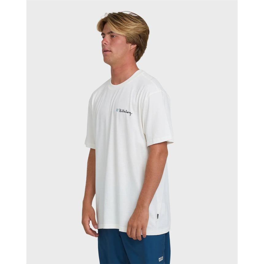 Billabong Billabong Men's Making Tracks Premium Short Sleeve Knit T-Shirt - Off White Off White S Mens T-Shirts