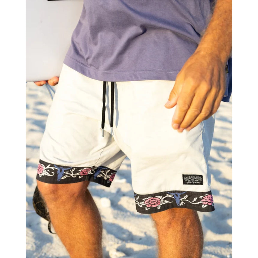 Billabong Billabong Men's Occy Larry Twill 17" Shorts - Silver Silver S Mens Elastic Swim Trunks