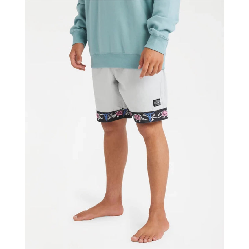 Billabong Billabong Men's Occy Larry Twill 17" Shorts - Silver Silver S Mens Elastic Swim Trunks