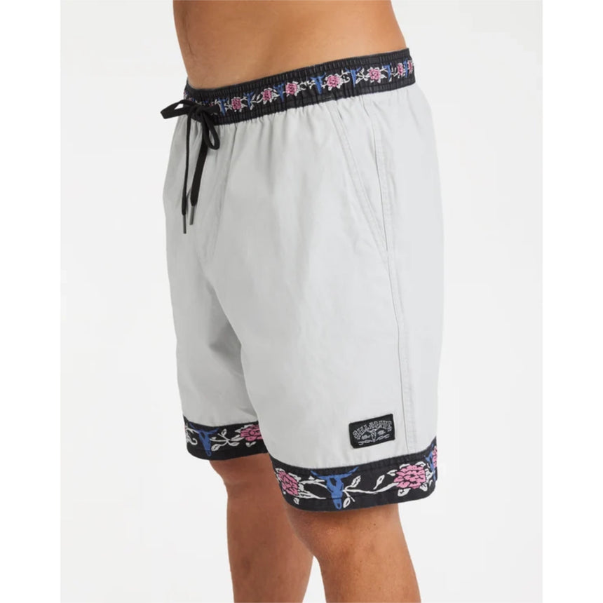 Billabong Billabong Men's Occy Larry Twill 17" Shorts - Silver Silver S Mens Elastic Swim Trunks