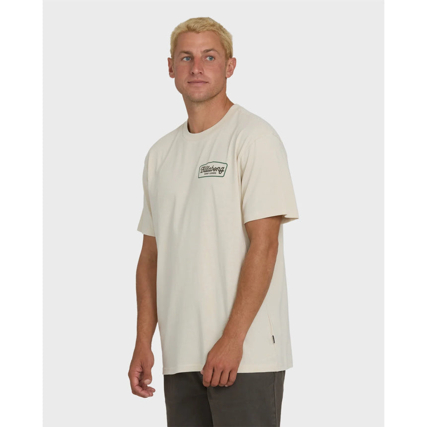 Billabong Billabong Men's Off Duty Premium Short Sleeve Knit T-Shirt - Oatmeal Oatmeal S Mens T-Shirts
