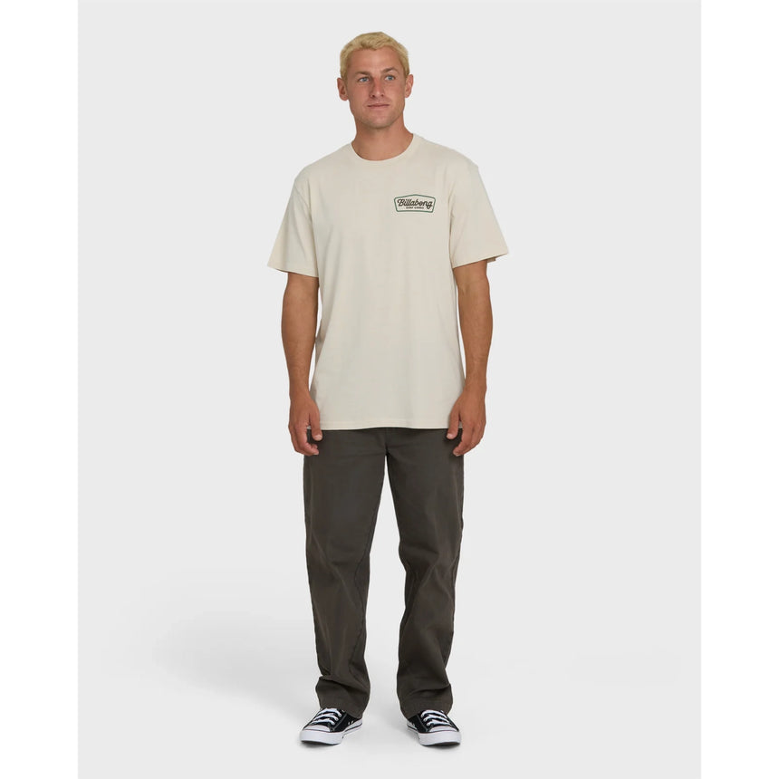 Billabong Billabong Men's Off Duty Premium Short Sleeve Knit T-Shirt - Oatmeal Oatmeal S Mens T-Shirts