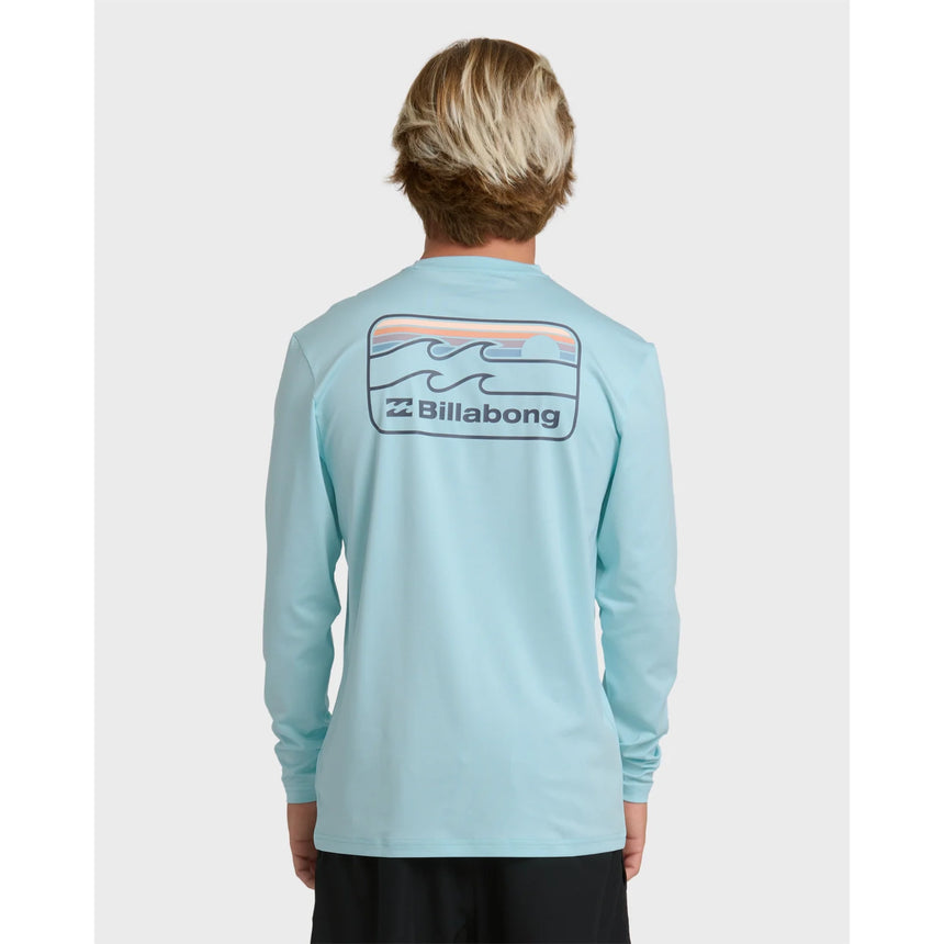 Billabong Billabong Men's Runner UPF 50 Long Sleeve Surf Tee - Blue Heather Blue Heather L Mens Long Sleeve T-Shirts