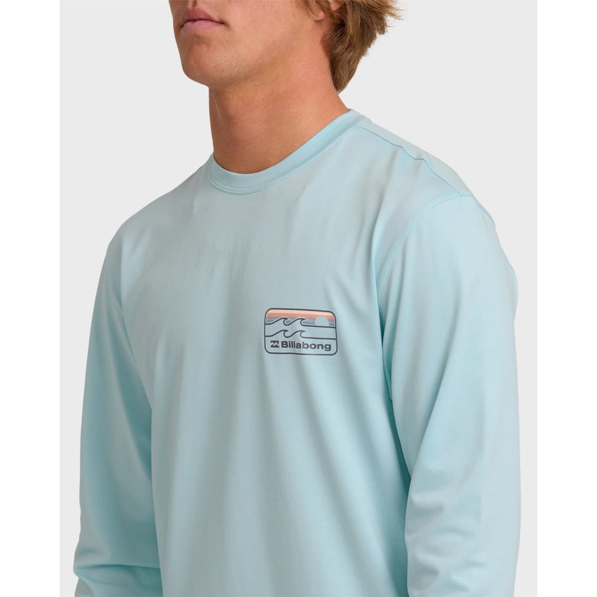 Billabong Billabong Men's Runner UPF 50 Long Sleeve Surf Tee - Blue Heather Blue Heather L Mens Long Sleeve T-Shirts