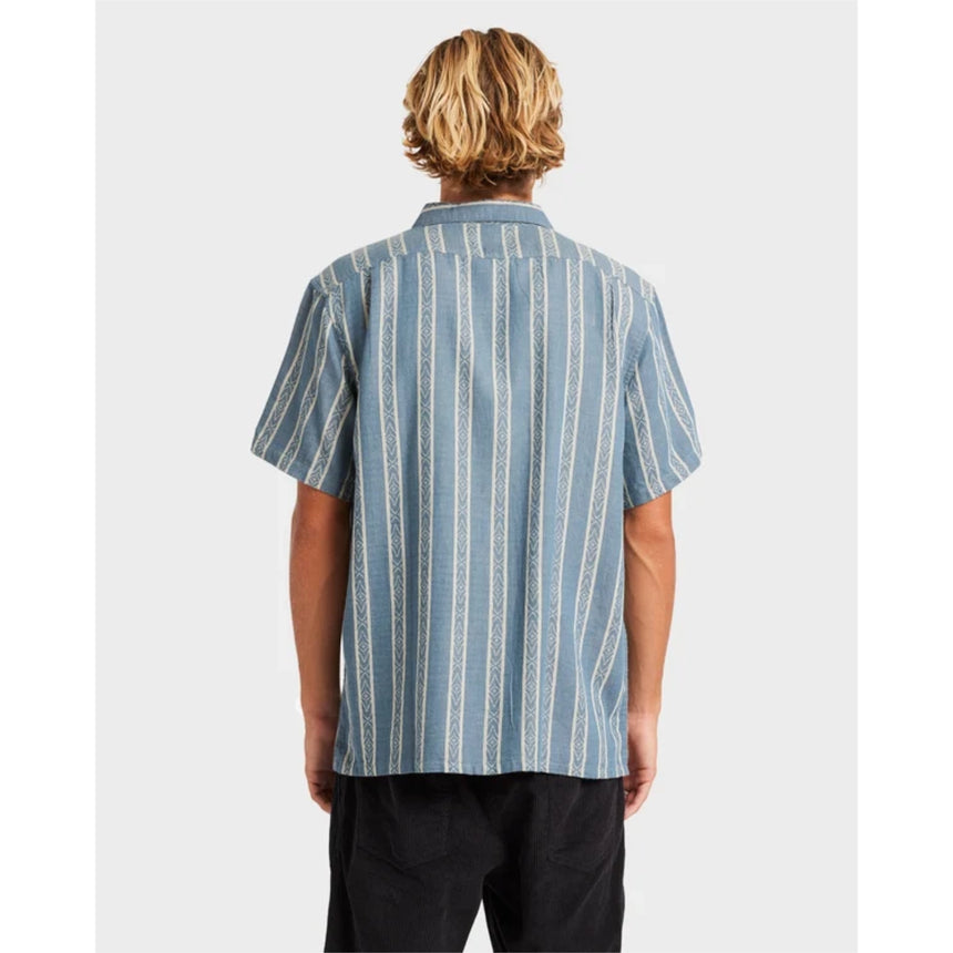 Billabong Billabong Men's Sundays Jaquard Shirt - Real Teal Real Teal S Mens Button Up Short Sleeve Shirts