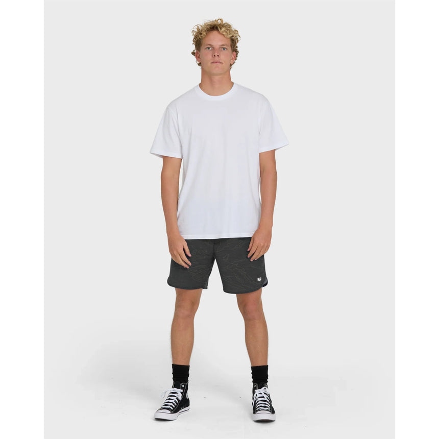 Billabong Billabong Men's Surftrek Transit Elastic 17" Hybrid Shorts - Black Camo Black Camo S Mens Hybrid Land and Sea Shorts