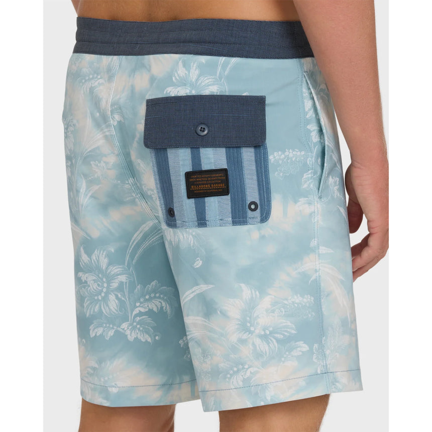 Billabong Billabong Men's True North Garage Lo Tide 18" Boardshorts - Blue Fog Blue Fog 30 Mens Board Shorts