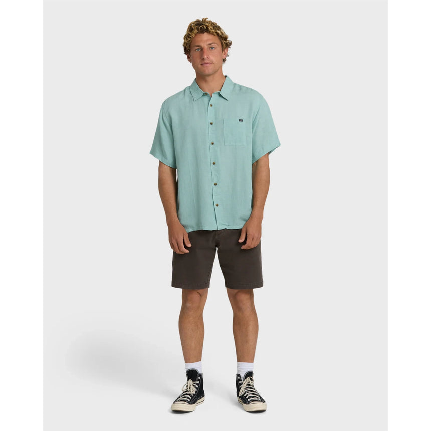 Billabong Billabong Men's Victoria Short Sleeve Shirt - Absinthe Absinthe M Mens Button Up Short Sleeve Shirts