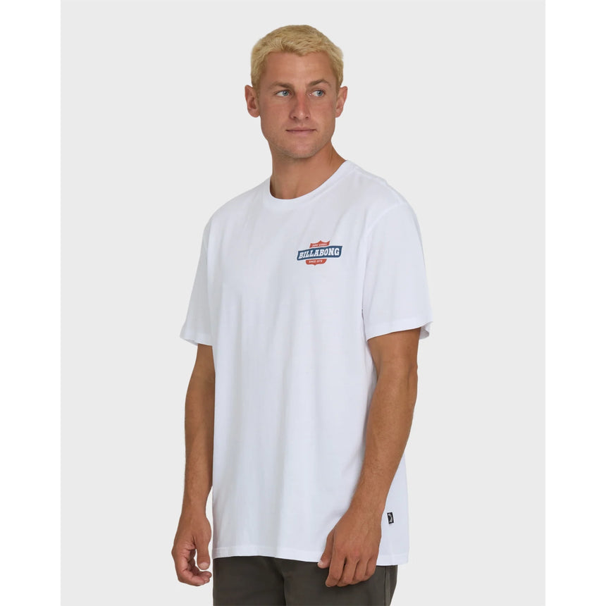 Billabong Billabong Men's Walled Premium Short Sleeve Knit T-Shirt - WHITE WHITE S Mens T-Shirts