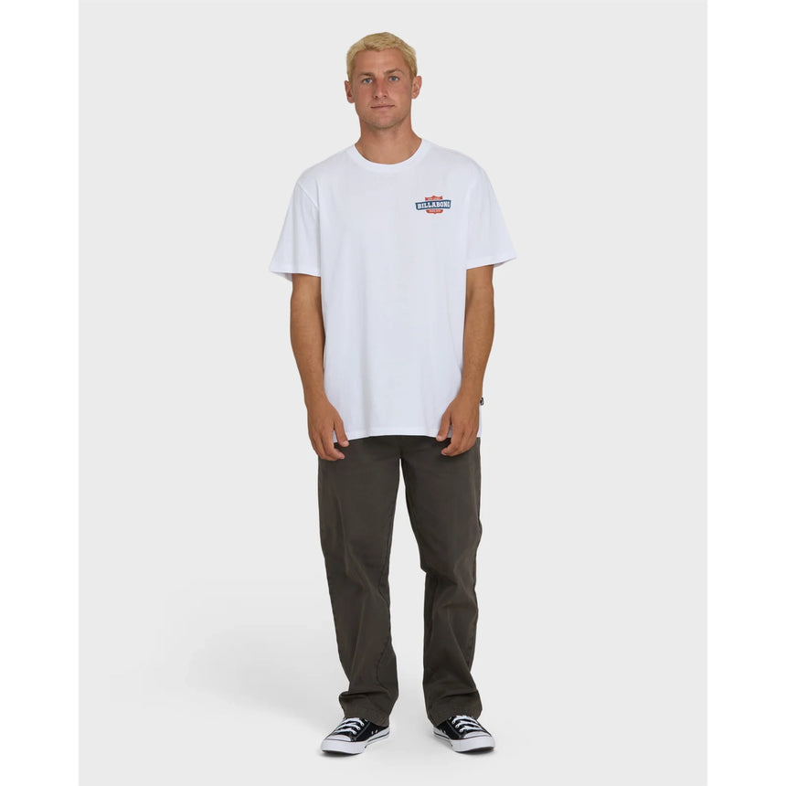 Billabong Billabong Men's Walled Premium Short Sleeve Knit T-Shirt - WHITE WHITE S Mens T-Shirts
