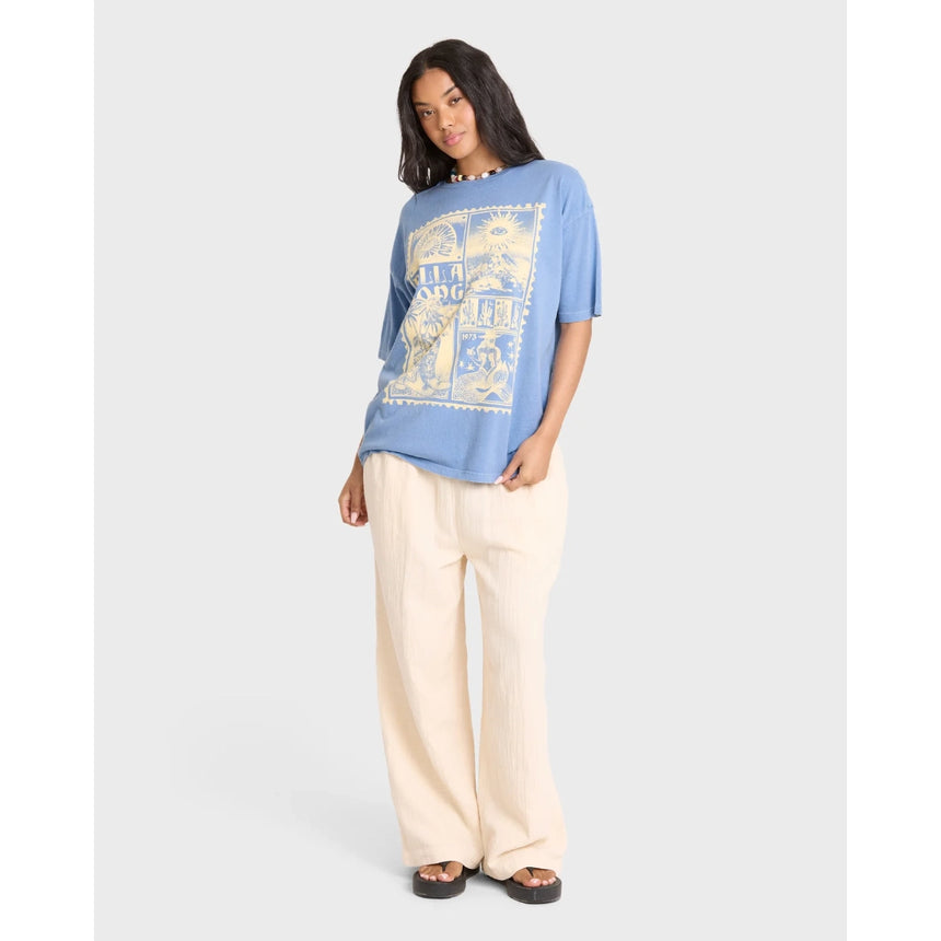 Billabong Billabong Women's Across Skies Short Sleeve Tee - Blue Horizon Blue Horizon XS Womens T-Shirts