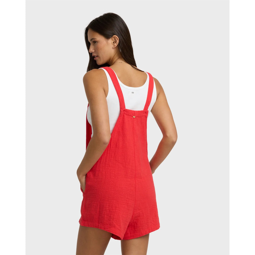Billabong Billabong Women's Beach Crush Romper - Fiesta Red Fiesta Red XS Womens Rompers