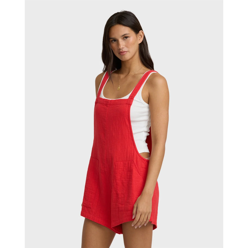 Billabong Billabong Women's Beach Crush Romper - Fiesta Red Fiesta Red XS Womens Rompers