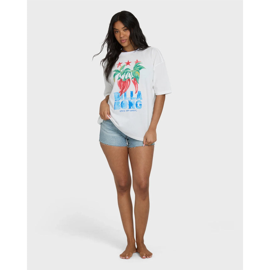 Billabong Billabong Women's Freshest Pick Short Sleeve Knit T-Shirt - Salt Crystal Salt Crystal XS Womens T-Shirts