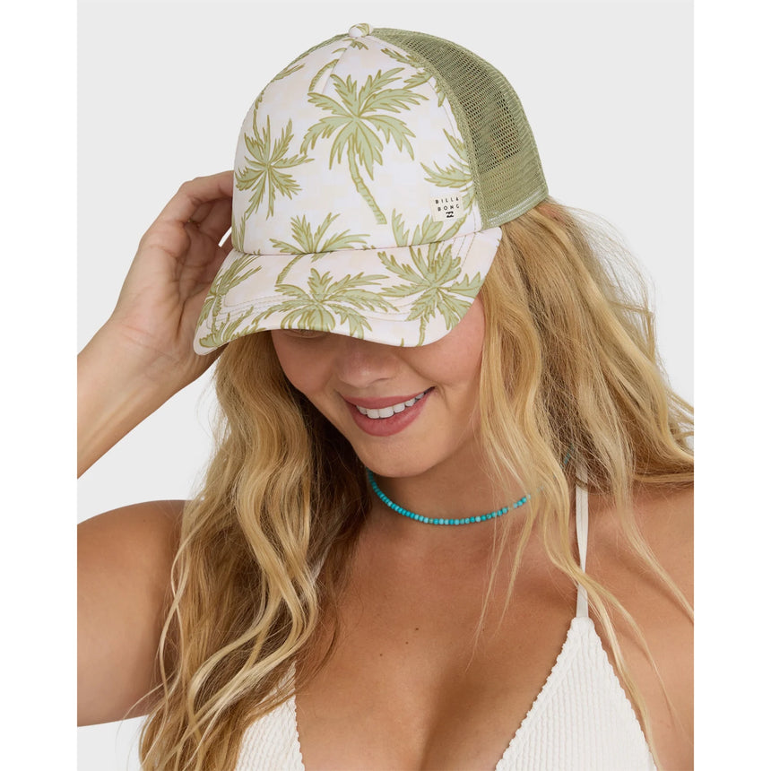 Billabong Billabong Women's Heritage Mashup Trucker Hat - Cactus Cactus O/S Womens Hats Baseball