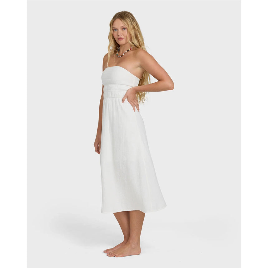 Billabong Billabong Women's In The Sky Midi Dress - Salt Crystal Salt Crystal XS Womens Short Dresses