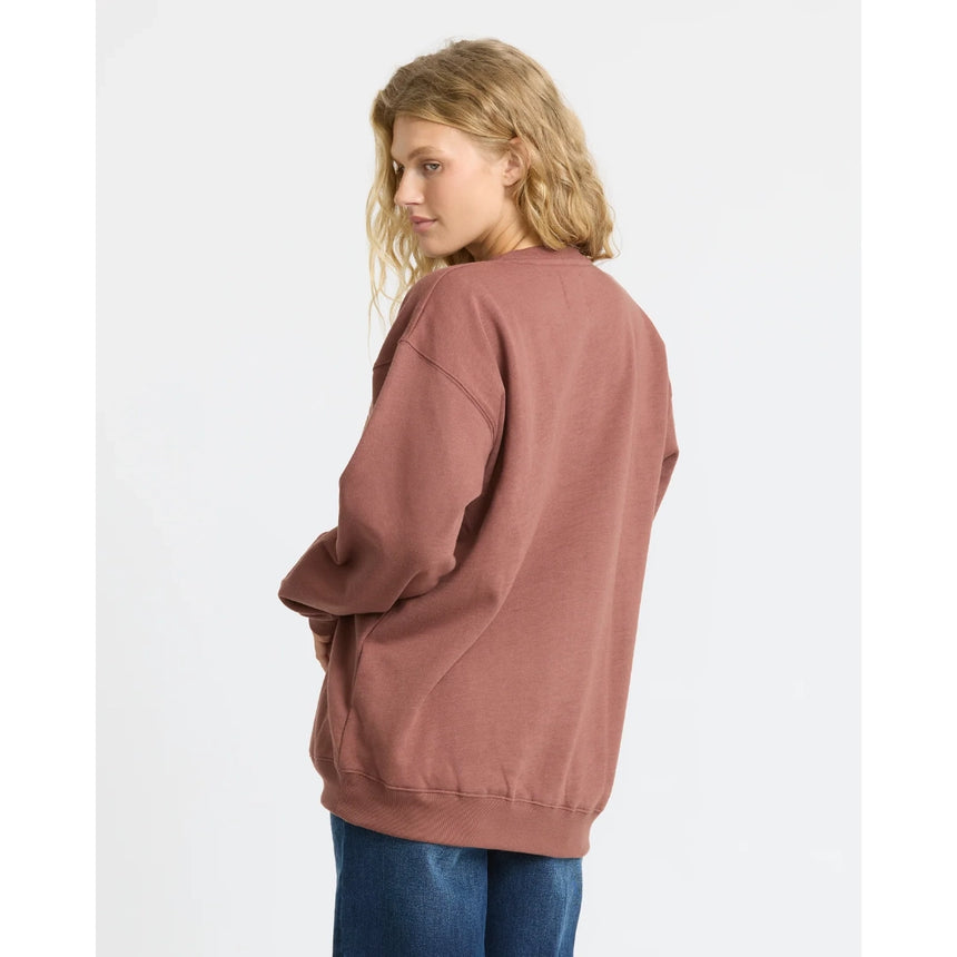 Billabong Billabong Women's Light In View Crewneck Fleece - Espresso Espresso XS Womens Pull Over Hoodies