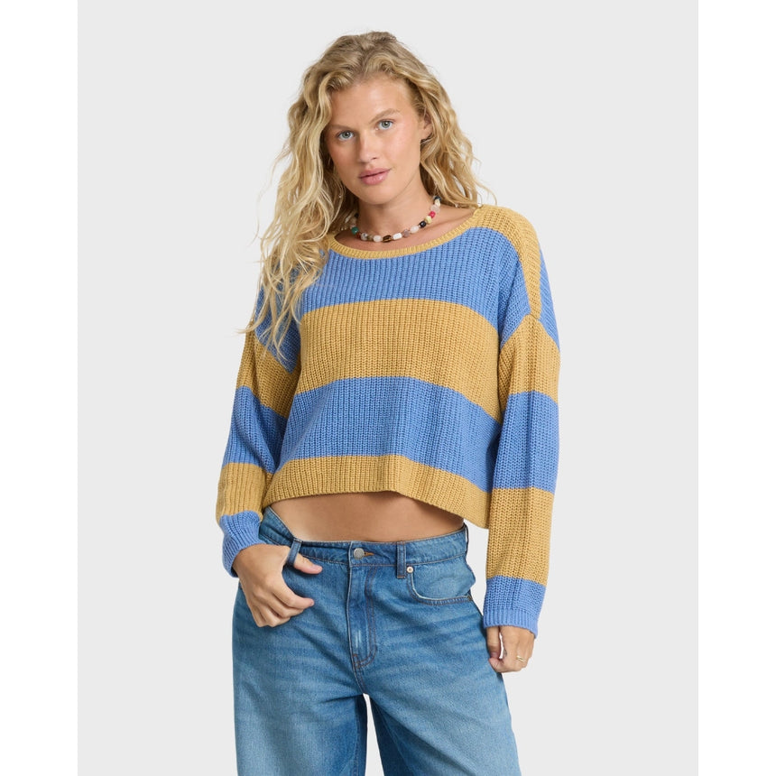Billabong Billabong Women's Lit Light Crewneck Sweater - Curry Curry XS Womens Pull Over Hoodies
