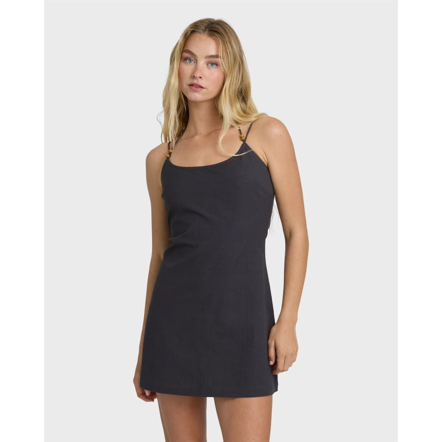 Billabong Billabong Women's Midnight Wave Mini Dress - Black Sands Black Sands S Womens Short Dresses