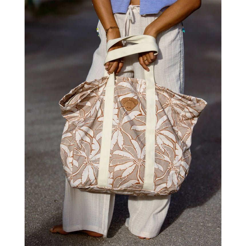 Billabong Billabong Women's Poppins Playa Zip Top Tote - Stone Stone O/S Bags Duffle