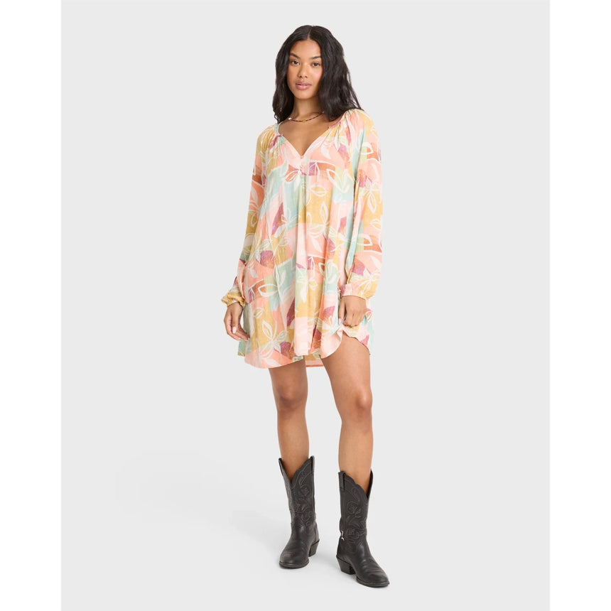 Billabong Billabong Women's Sweet Dreamer Mini Dress - Orange Multi Orange Multi XS Womens Short Dresses