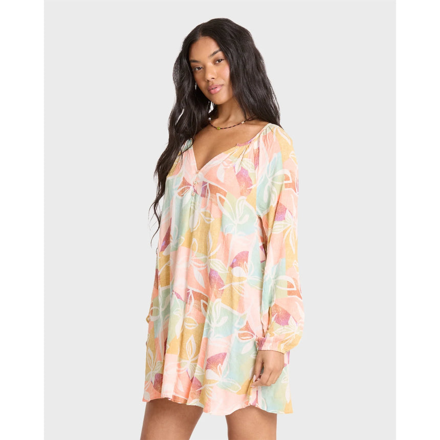 Billabong Billabong Women's Sweet Dreamer Mini Dress - Orange Multi Orange Multi XS Womens Short Dresses