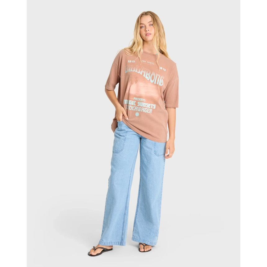 Billabong Billabong Women's Take A Tour Short Sleeve Tee - Sugar Almond Sugar Almond XS Womens T-Shirts