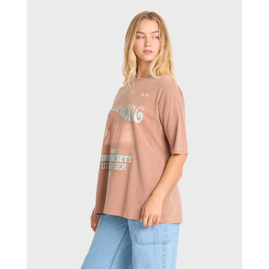 Billabong Billabong Women's Take A Tour Short Sleeve Tee - Sugar Almond Sugar Almond XS Womens T-Shirts