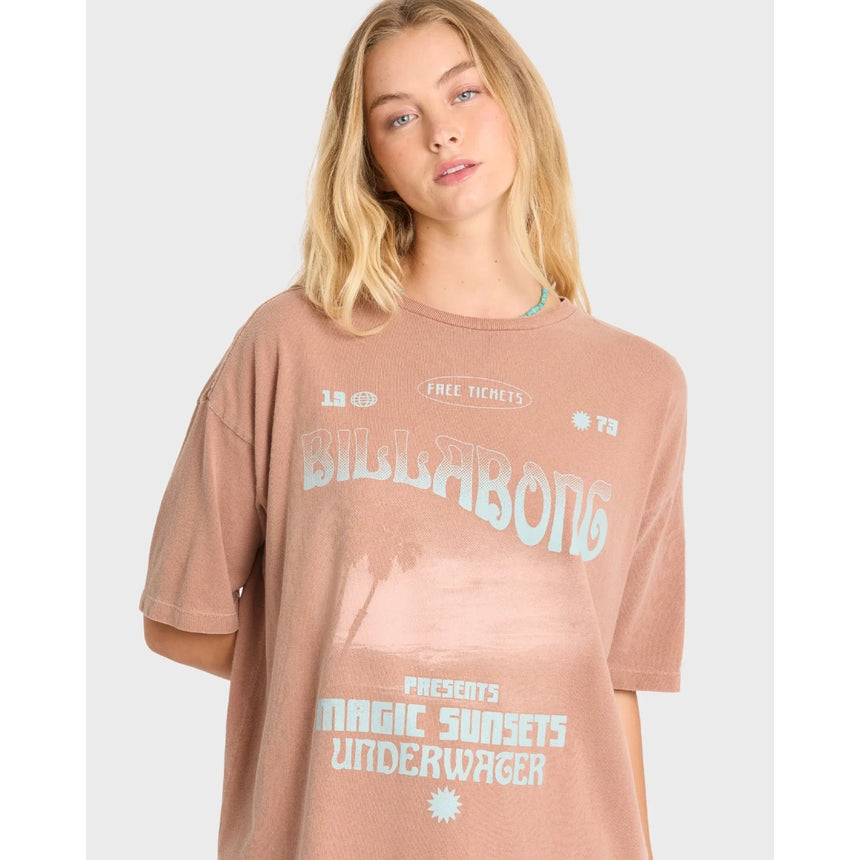 Billabong Billabong Women's Take A Tour Short Sleeve Tee - Sugar Almond Sugar Almond XS Womens T-Shirts