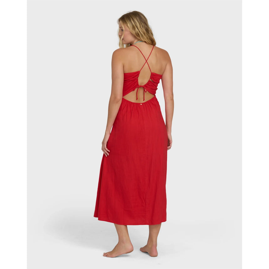 Billabong Billabong Women's Take It Back Maxi Dress - Fiesta Red Fiesta Red S Womens Long Dresses
