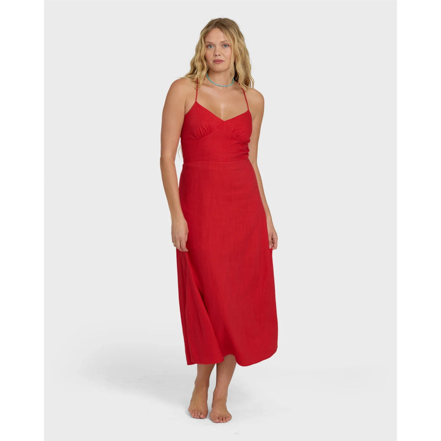 Billabong Billabong Women's Take It Back Maxi Dress - Fiesta Red Fiesta Red S Womens Long Dresses