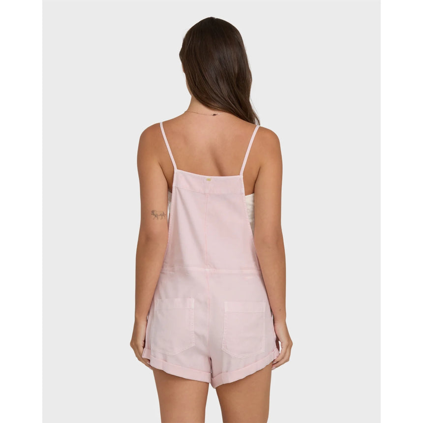 Billabong Billabong Women's Wild Pursuit Yarn-Dyed Overalls - Rosewater Rosewater XS Womens Rompers