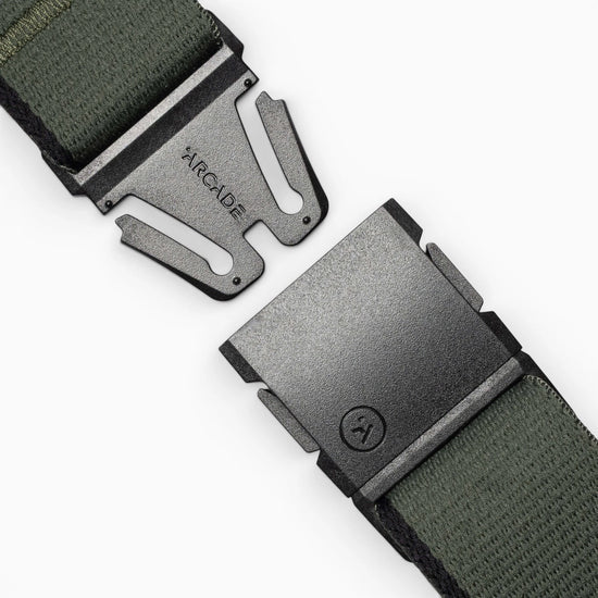 Arcade Belt Co Arcade Blackwood Belt - Ivy Green/Black Ivy Green/Black OS Mens Buckled Belts