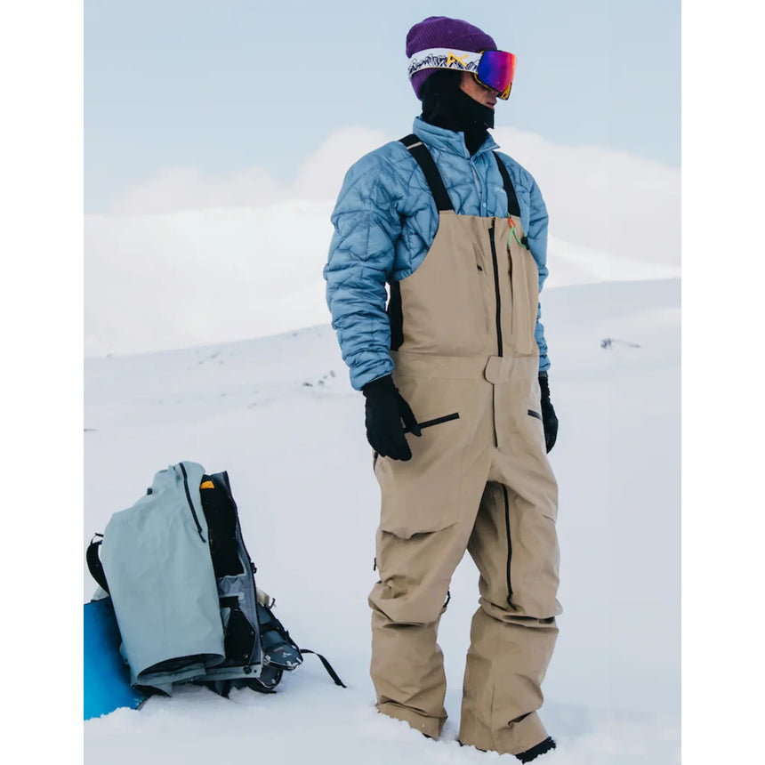 Burton Men's AK Gore Tex Freebird Bib Snowpants -Summit Taupe