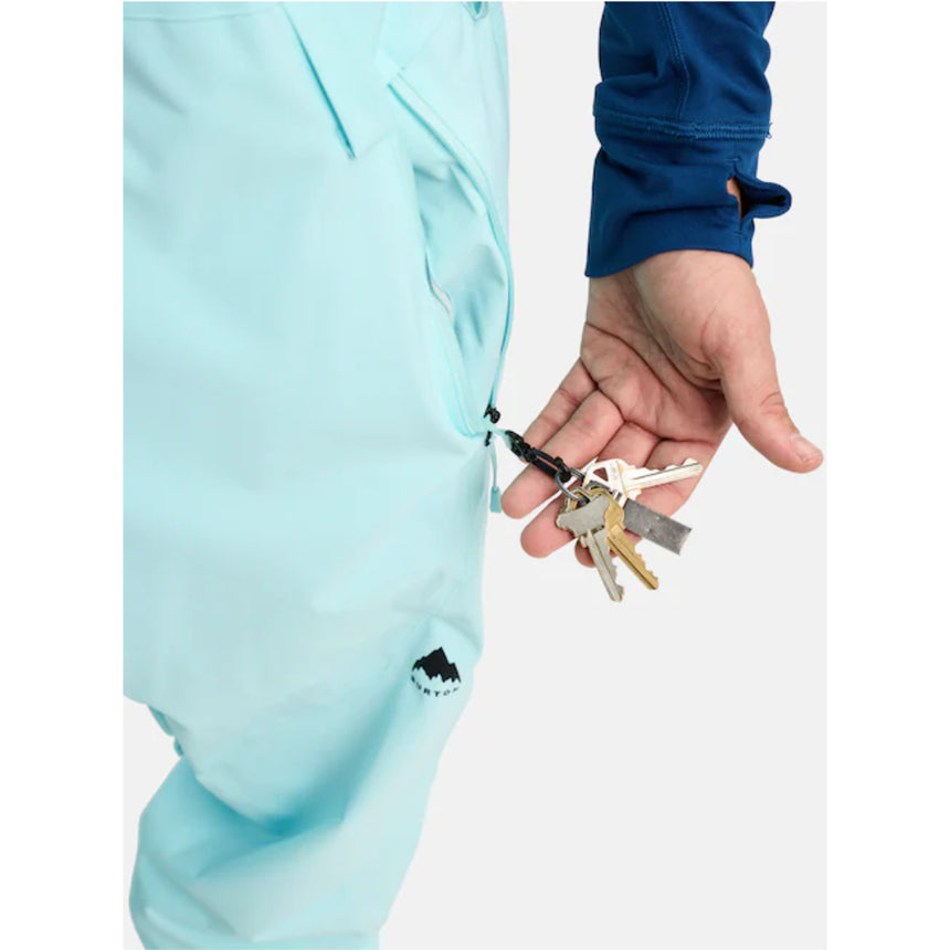Burton Men's Reserve 2L Stretch Bib Snowpants-Light Teal