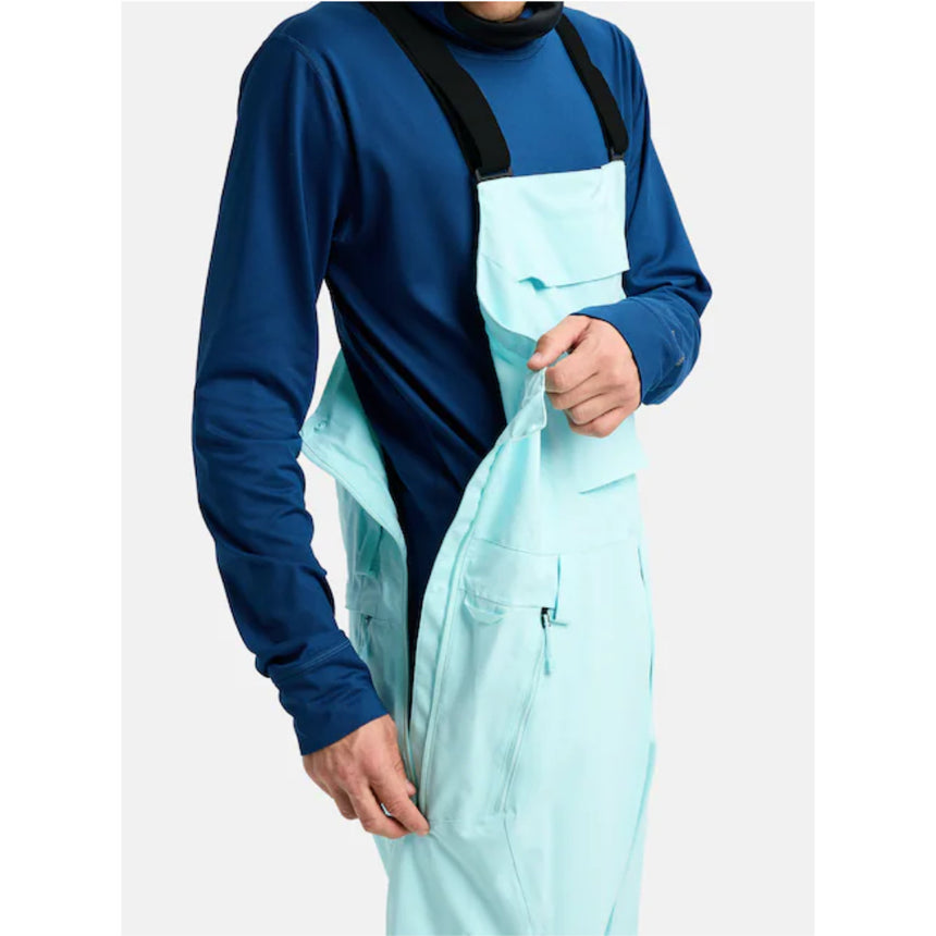Burton Men's Reserve 2L Stretch Bib Snowpants-Light Teal