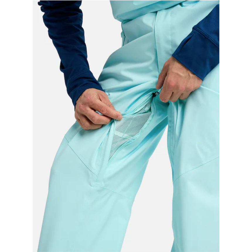 Burton Men's Reserve 2L Stretch Bib Snowpants-Light Teal