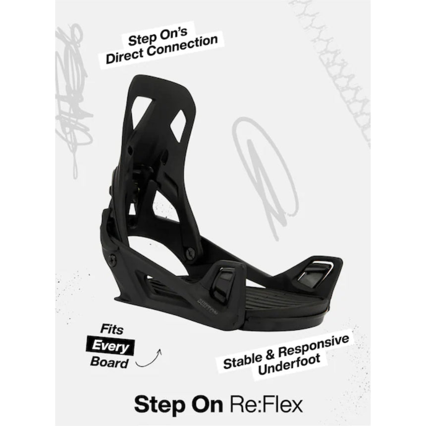 Burton Burton Men's Step On® X Re:Flex Bindings Black M Mens Snowboard Bindings