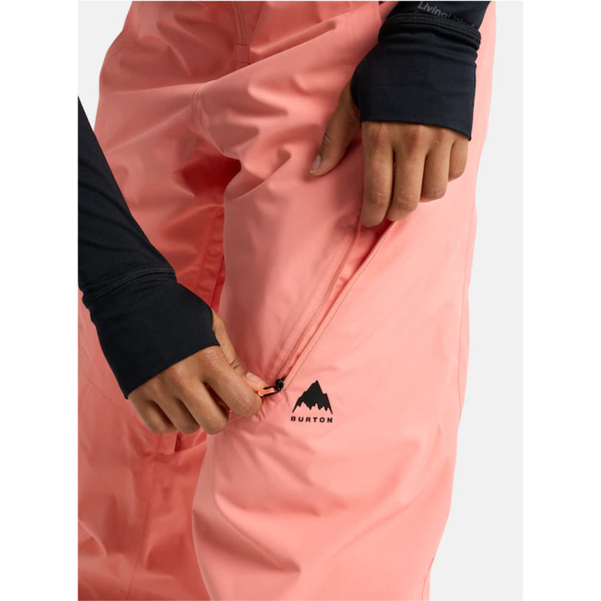 Burton Women's Reserve 2L Bib Snowpants-Sunrise Coral