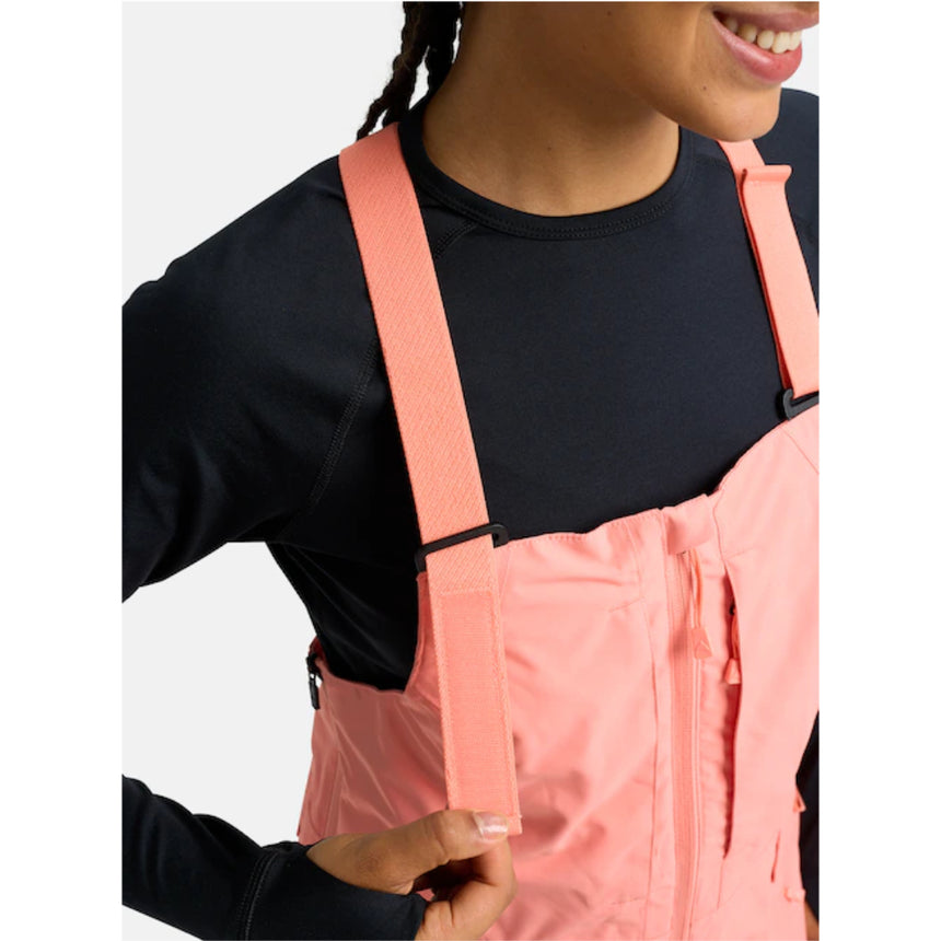 Burton Women's Reserve 2L Bib Snowpants-Sunrise Coral