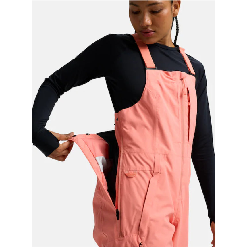 Burton Women's Reserve 2L Bib Snowpants-Sunrise Coral