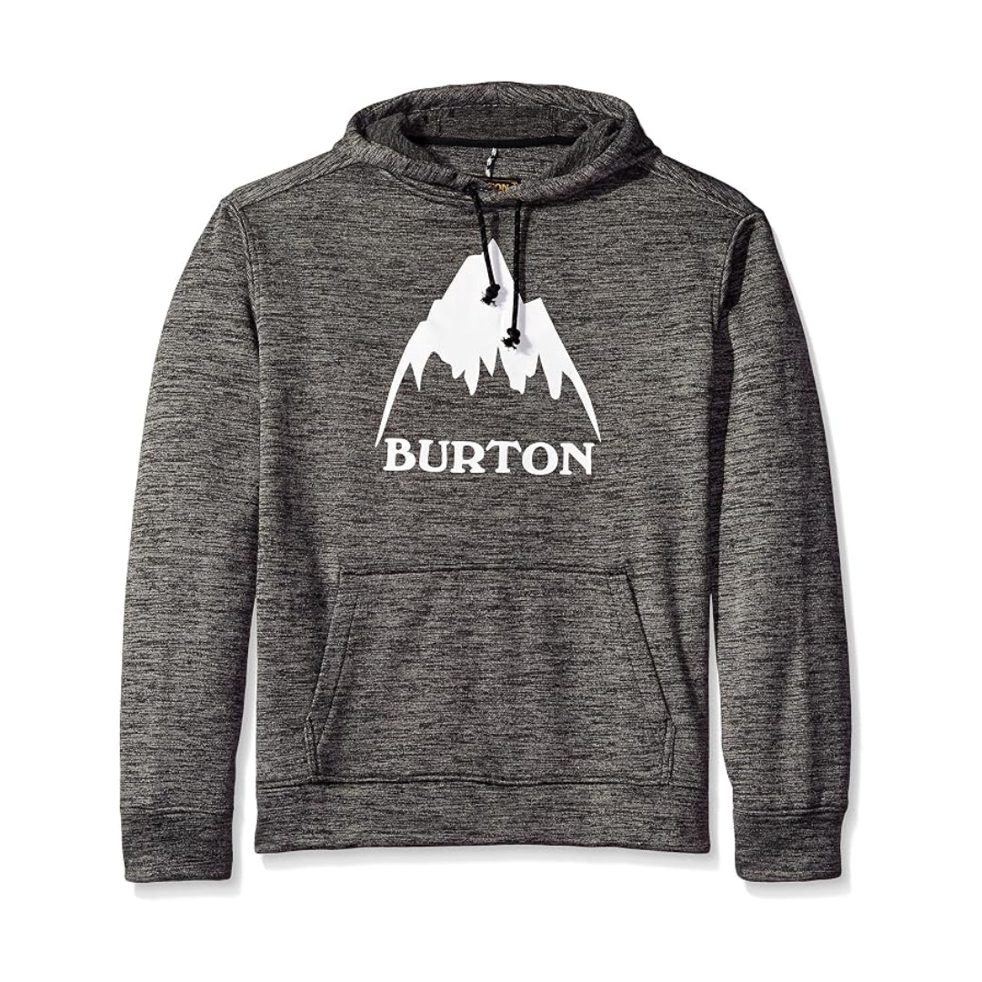 Burton Burton Mens Oak Pullover Hoodie HEATHER BLUE S Mens Pullover Hoodies