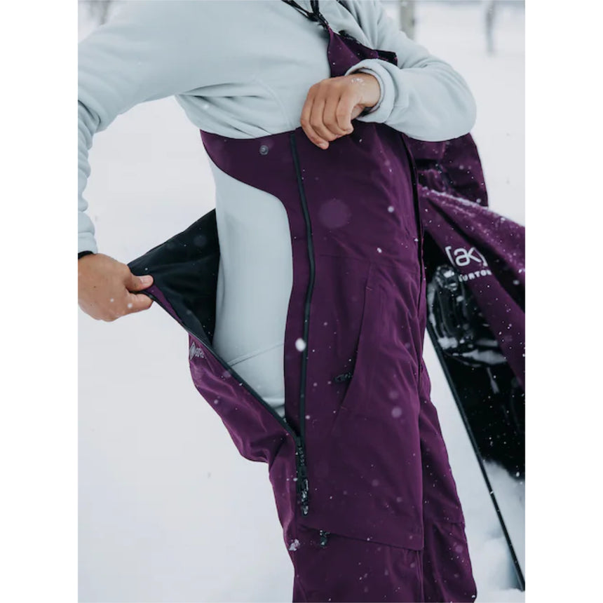 Burton Burton Women's AK Kimmy Gore Tex 2L Bib Snowpants-Purple Root Purple Root S Womens Snowpants Bib