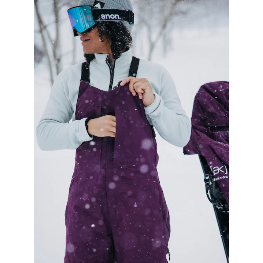 Burton Burton Women's AK Kimmy Gore Tex 2L Bib Snowpants-Purple Root Purple Root S Womens Snowpants Bib