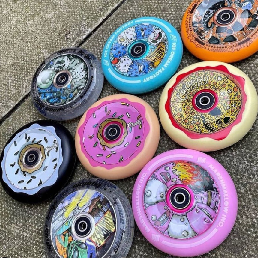 Chubby Chubby Melocore Skull Pizza - Single Wheel Scooter Wheels
