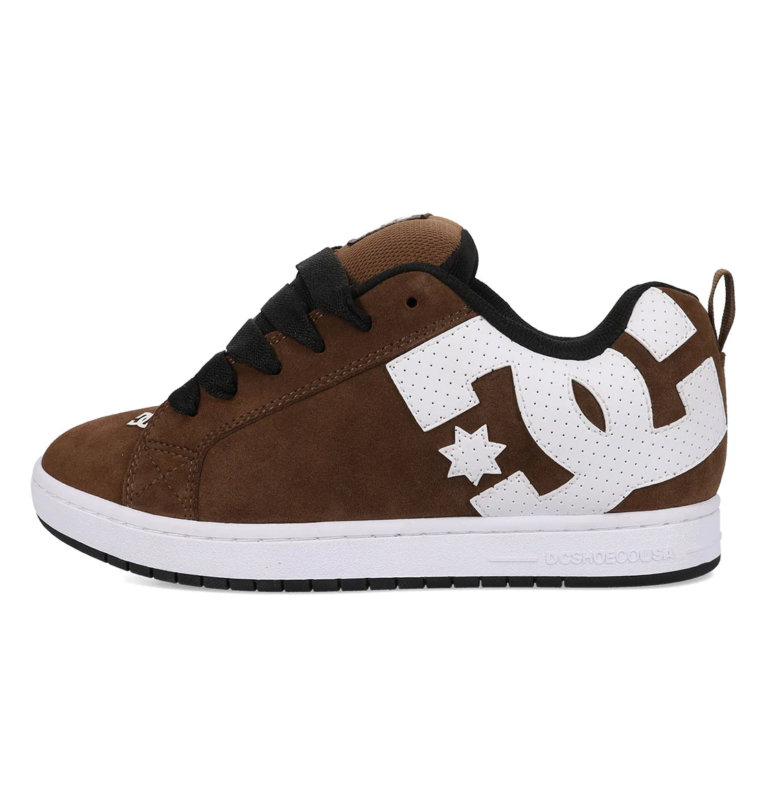 DC DC Men's Court Graffik Se Skate Shoes - Brown/White Brown/White 10.5 Mens Skate Shoes 6 to 18