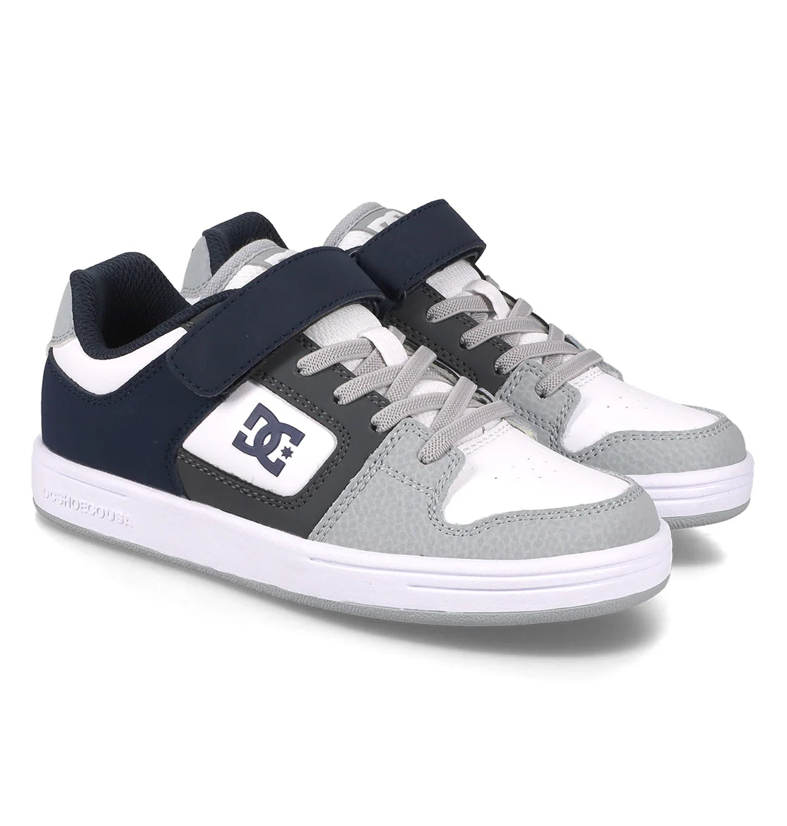 DC Kid's Manteca 4 V Shoes- Grey/Navy/White